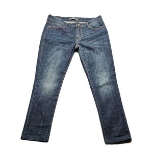 Levi's 531 Jeans Womens 12S Blue Denim Dark Wash Faded Stretch Skinny Leg Grunge